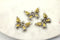 Faith & Hope Antique Gold Butterfly Pendants Silver Gold Butterfly Pendant Faith Charm Hope Charm 31mm x 22mm, sold as 1 piece.